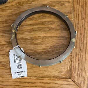 Alexis Bittar Gold Studded Green Bracelet